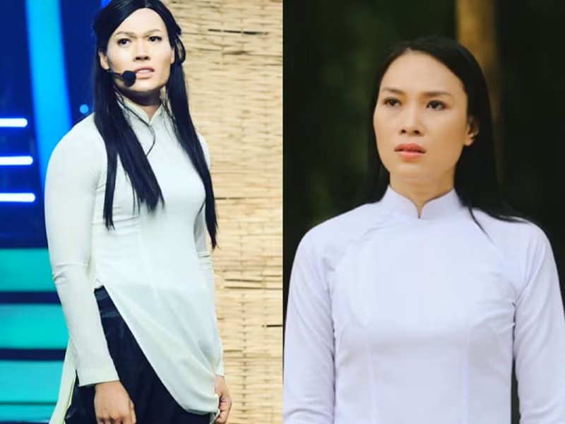 Ở Gương mặt thân quen, Tấn Phát gây chú ý khi đóng giả Hoài Linh, Mỹ Tâm, Sơn Tùng M-TP.
