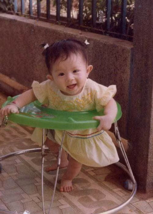 Người tình tin đồn của Hoàng Thùy Linh nổi tiếng với hình ảnh tomboy. Tuy nhiên, ít ai biết Gil Lê hồi nhỏ trông đáng yêu, nữ tính. Ảnh: Vietnamnet