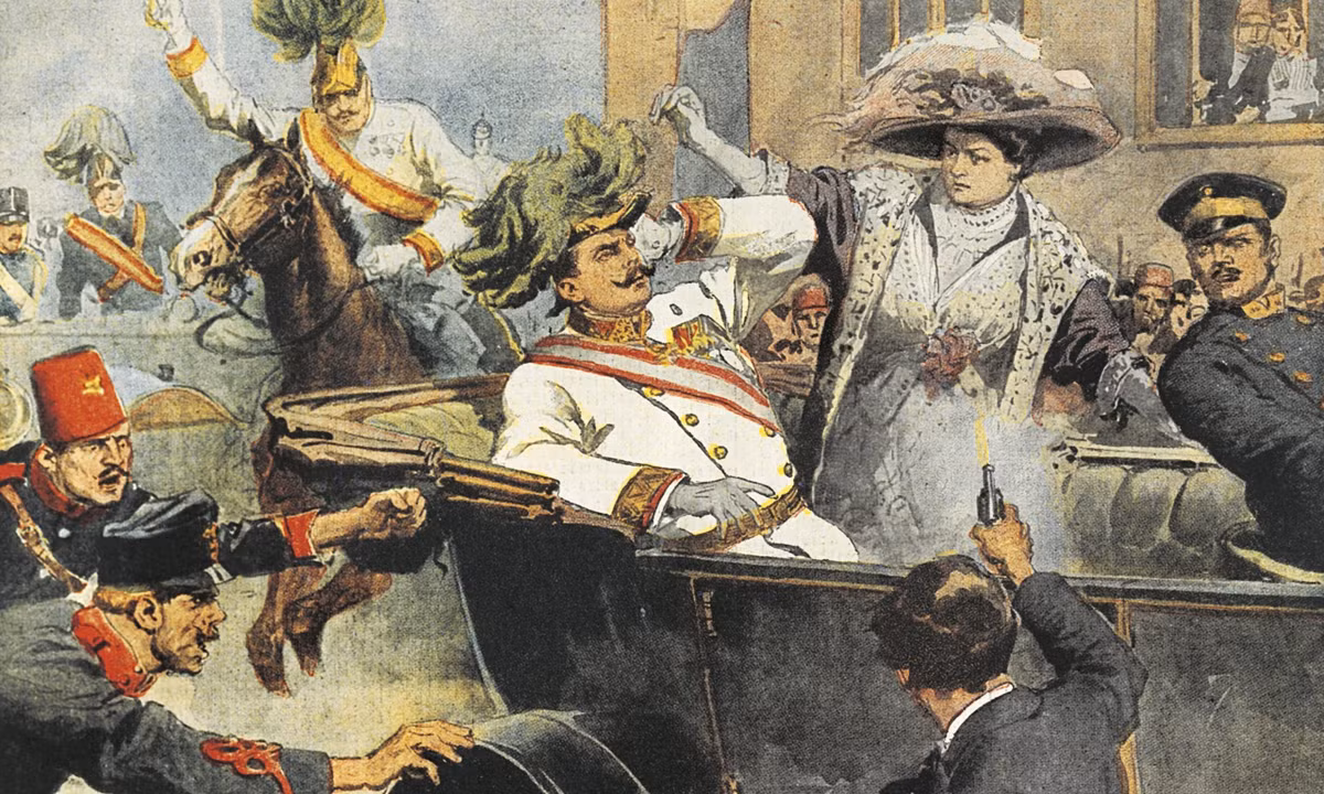 Vào ngày 28/6/1914, Thái tử Ferdinand bị sát thủ Gavrilo Princip dùng súng bắn chết. Thủ phạm là một sinh viên người Serbia thuộc tổ chức Bàn Tay Đen.