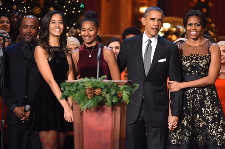 Tháng 12/2014, các thành viên nhà Obama đã cùng nhau tham dự một bữa tiệc kỉ niệm ở thủ đô Washington.