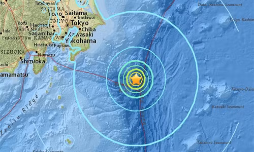 Một trận động đất mạnh 6,4 độ Richter vừa xảy ra ở Nhật Bản. Ảnh: USGS.