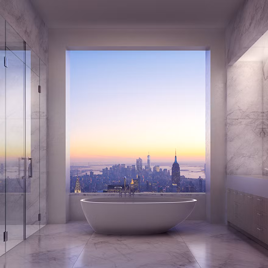 Từ căn phòng xa hoa này, du khách có thể ngắm toàn cảnh thành phố New York.