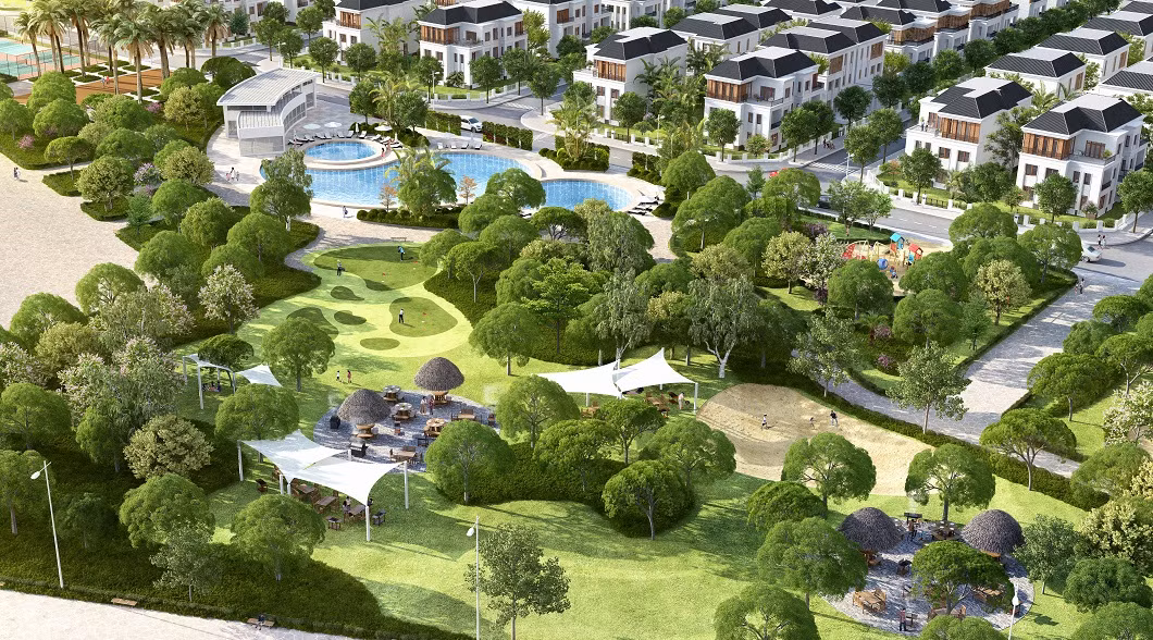 Khu biệt thự còn tích hợp nhiều dịch vụ tiêu chuẩn 5 sao dành riêng cho chủ nhân The Villas như dịch vụ chăm sóc sức khỏe và y tế tại gia với bác sĩ gia đình, nút bấm y tế tại nhà kết nối với Vinmec. Dịch vụ chăm sóc nhà, chăm sóc vườn, dọn bể bơi, bảo trì bảo dưỡng máy móc thiết bị, dịch vụ chăm sóc xe. Nơi đây còn có khu vực vườn tiệc nướng ngoài trời, khu vui chơi trẻ em, sân tennis, hồ bơi riêng cao cấp...