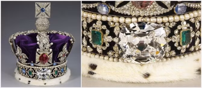 5. The Cullinan II: Viên kim cương Cullinan II cũng được tìm thấy cùng vị trí với viên kim cương Cullinan I. Tuy nhiên, Cullinan II chỉ nặng 317,40 carat (63g) và có màu trắng.