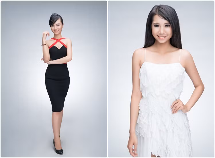 Giang Anh (trái), 22 tuổi đến từ Đồng Nai và Ngọc Huyền (phải) vừa tròn 19 tuổi.