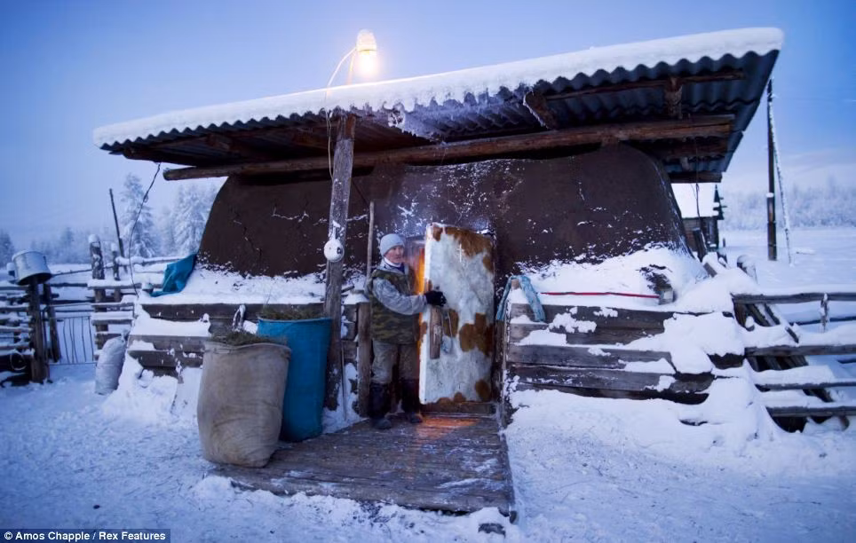 Vào mùa đông, thời tiết ở Oymyakon vô cùng lạnh giá. Nhiệt độ kỷ lục đo được ở ngôi làng này là - 71,2 độ C trong khi nhiệt độ mùa này trung bình dao động từ - 40 đến -50 độ C.