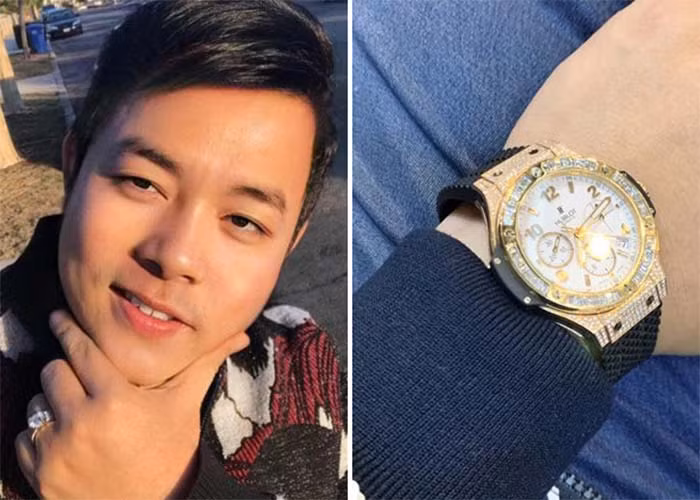 Ngoài bất động sản, Quang Lê còn sở hữu rất nhiều đồ hiệu, đồng hồ, nhẫn kim cương đắt tiền. Một trong những chiếc đồng hồ trong bộ sưu tập của anh là đồng hồ gắn kim cương trị giá từ 600-800 triệu đồng. (Ảnh: Vietnamnet)