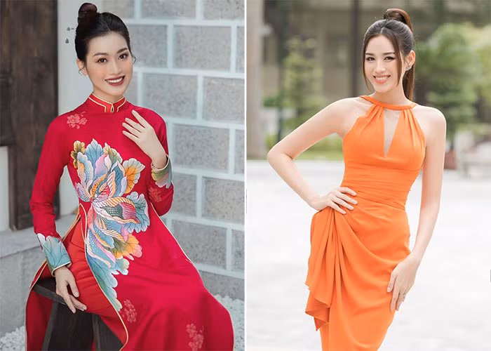 Nụ cười của Minh Thư cũng được cho là rất giống với Đỗ Thị Hà (phải).