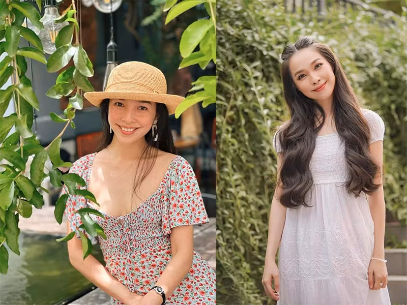 Váy hoa nhí, váy trắng đơn giản cũng là cách để Hiền Thục trở lại với tuổi thanh xuân của mình.