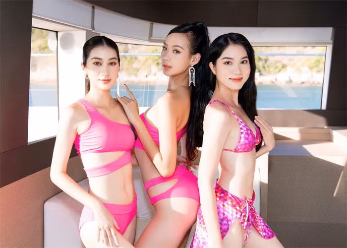 Các người đẹp lọt vào vòng chung kết đều rất tự tin thể hiện bản thân.