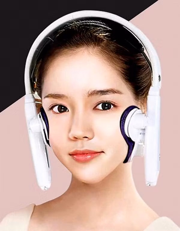 Thiết bị tạo áp lực lên má của người dùng giúp khuôn mặt trở nên thon gọn chạy bằng pin.