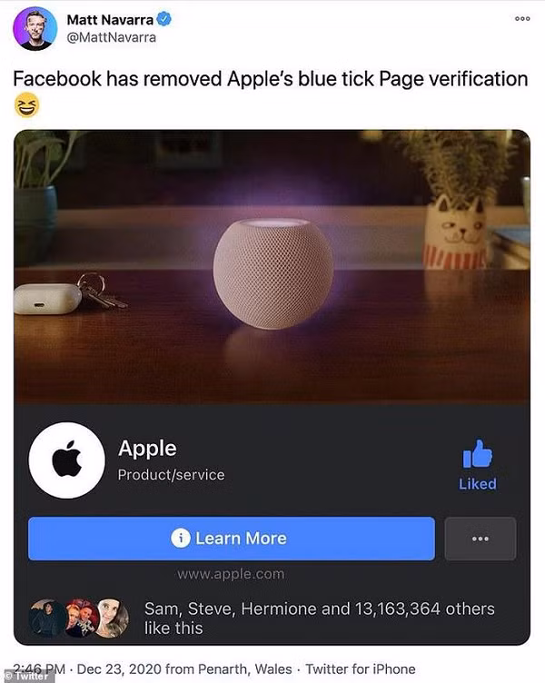 Facebook vẽ ra bức tranh về "âm mưu" của Apple: Một công ty toàn quyền kiểm soát nền tảng, thực hiện thay đổi nhằm bóp nghẹt doanh nghiệp nhỏ, buộc họ đi theo mô hình tính phí để công ty thu hoa hồng. Facebook truyền tải thông điệp đó trong quảng cáo báo giấy, blog, bài viết Instagram và các website khác.