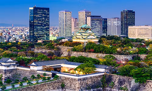 Thành phố Osaka của Nhật Bản vừa cổ kính vừa hiện đại.