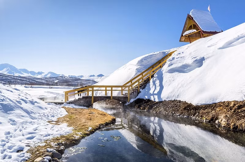 Công viên Nalychevo trên bán đảo Kamchatka.