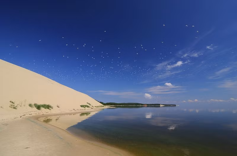 Cảnh đẹp thanh bình ở mũi đất Kursh, khu Kaliningrad.
