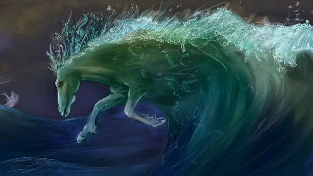 Trong một số truyền thuyết, Kelpie không chỉ là kẻ thù đe dọa tính mạng mà còn thể hiện sự thông minh và tinh quái đáng sợ. Kelpie có thể xuất hiện bất thình lình trong đêm cùng với hơi thở ẩm ướt từ dưới sông, tóc của nó vẫn còn vương bùn đất và rong rêu – dấu hiệu đặc trưng để phân biệt với người thường.