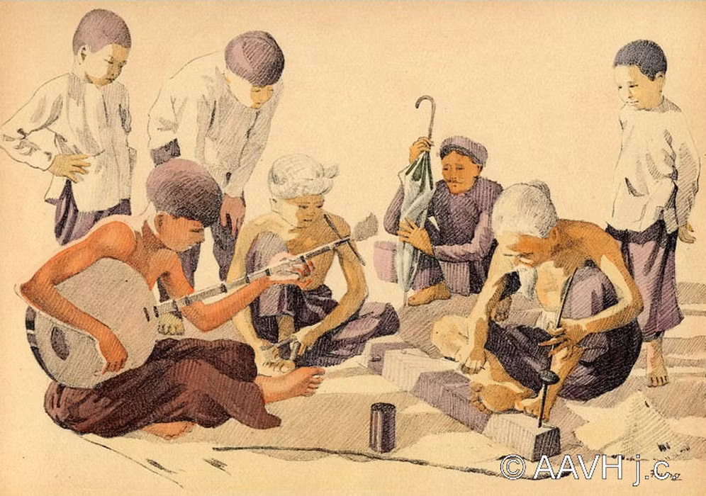 Một gánh hát rong đường phố. Ảnh: Aavh.org.