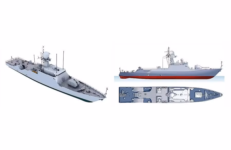 Biến thể tàu Tornado thứ ba cũng được trang bị tên lửa, nhưng là tên lửa siêu âm Yakhont (2x2 PU) với tầm tiêu diệt mục tiêu lên đến 300 km, hai pháo AK-360 được bố trí bên hai mạn tàu, còn các vũ khí khác được bố trí tương tự biến thể thứ hai. Tàu Tornado trang bị tên lửa Yakhont có thể tiêu diệt hiệu quả các mục tiêu lớn hơn nhiều ở khoảng cách rất xa khiến kẻ địch không thể ngờ tới.