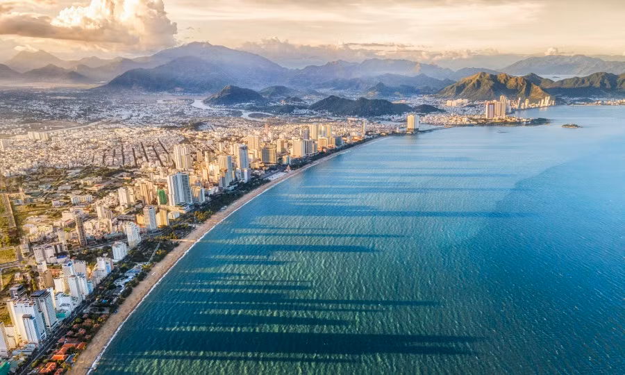 "Tỉnh Khánh Hoà rút kinh nghiệm" trong lập quy hoạch TP Nha Trang Khánh Hoà nhìn từ trên cao.