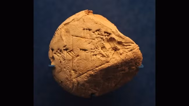 Được khai quật tại địa điểm khảo cổ Kish của Iraq, một tấm bia Babylon được tạo ra vào khoảng năm 1900 trước Công nguyên đến năm 1600 trước Công nguyên.