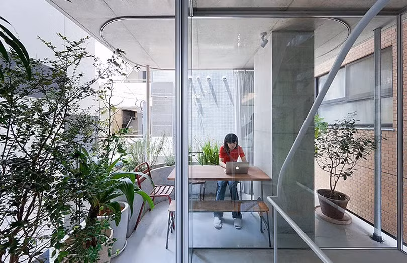 Hệ thống rèm linh hoạt cũng đảm bảo sự riêng tư cần thiết cho gia chủ.