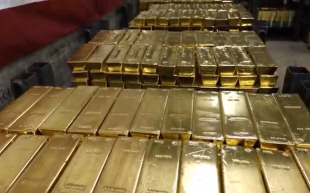 Fort Knox dự trữ khoảng 4.577 tấn vàng thỏi loại 12,4 kg/thỏi. Ảnh: Wall Street Daily.