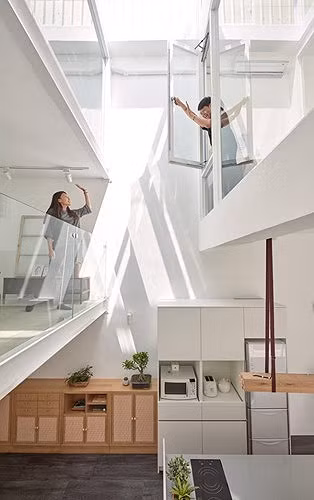 Đây cũng là điểm sáng tạo khiến cho ngôi nhà trở thành một trong số những thiết kế tuyệt vời nhất của kiến trúc sư Hào.
