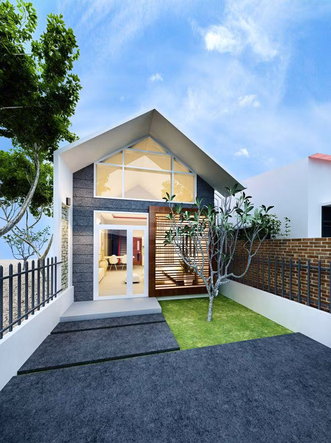 Thiết kế nhà cấp 4 có sân vườn được nhiều người lựa chọn bởi không gian thoáng mát. Ảnh: Internet.