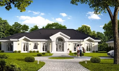 Mang trong mình sự tối giản nhưng biệt thự phong cách châu Âu vẫn thể hiện được vẻ đẹp sang trọng và uy nghi. Ảnh: Thietkenhadep.