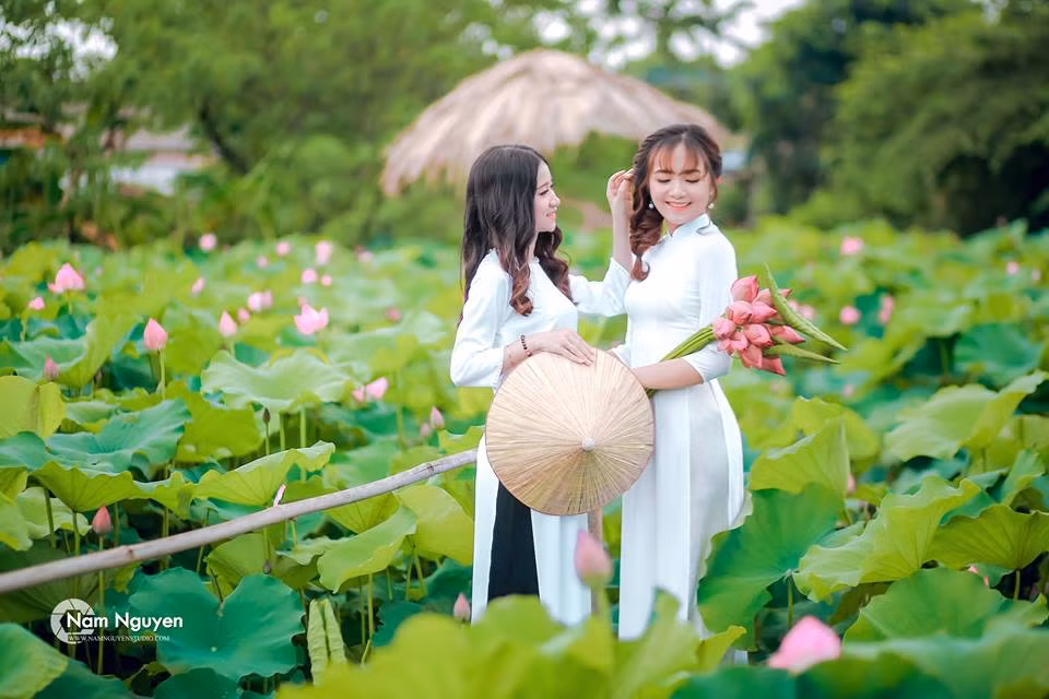 Đặc biệt có những gói chụp cao lên tới 2 triệu đồng. Ảnh: FB Chụp ảnh sen Hồ Tây.