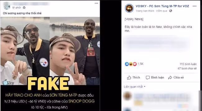 Theo Một thế giới, Sơn Tùng M-TP và Công ty M-TP Entertainment chưa lên tiếng trước tin đồn này. Song, admin fanpage VOSKY - FC Sơn Tùng M-TP for VOZ (cộng đồng fan lớn và thân thiết của Sơn Tùng M-TP) khẳng định đây là tin thất thiệt, không chính xác.