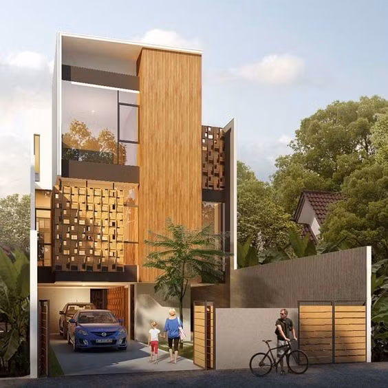 Mẫu thiết kế khá rộng, thuận tiện trong việc đậu 2 chiếc xe trở lên. Ảnh: Xaynhasaigon.