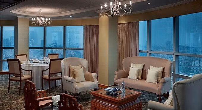 Phòng Tổng thống có diện tích 165 m2, chỉ dành cho những nhân vật đặc biệt và không được bán công khai. Ảnh: Hoteljob.