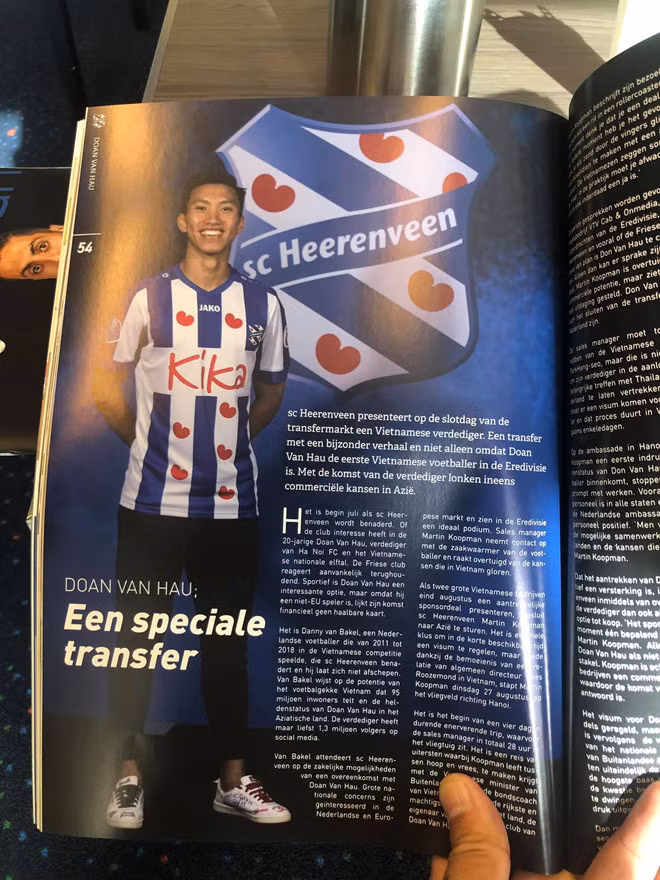 CLB SC Heerenveen Hà Lan đã tạo mọi điều kiện để giúp hậu vệ người Thái Bình chuyên tâm thi đấu. Ảnh: Facebook.