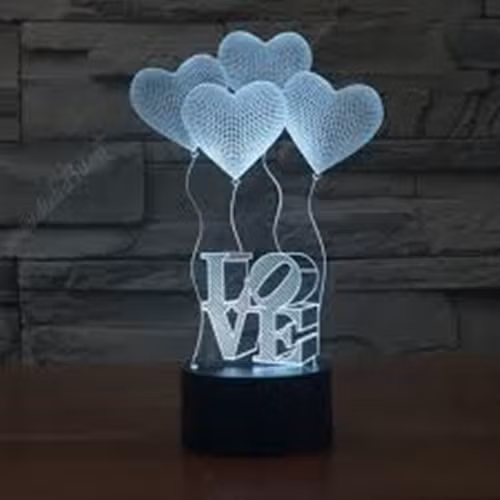 Dây đèn led 3D bóng bay hình trái tim tạo điểm nhấn ấn tượng cho căn nhà. Ảnh: Internet.