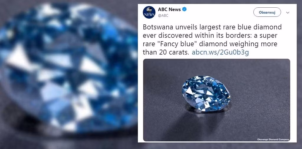 Okavango Blue cũng là viên kim cương xanh lớn nhất từng được tìm thấy ở Botswana.