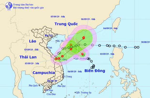 Du bao thoi tiet ngay 3/9: Ap thap nhiet doi doi huong, ca nuoc mua lon