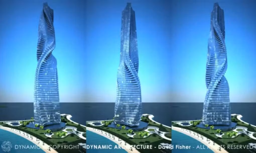 Đây chính là tòa nhà đầu tiên có thể thay đổi được hình dạng. Nguồn ảnh: Inhabitat.