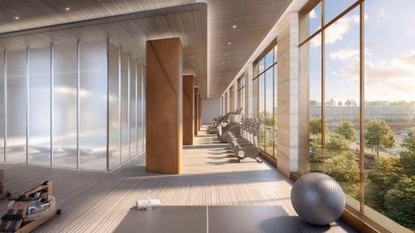 Không gian 4.000 m2 dành cho các tiện nghi chăm sóc sức khỏe như spa...
