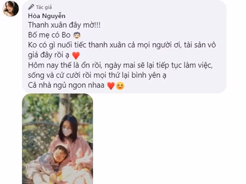 Nữ ca sĩ tâm sự, cô không tiếc nuối thanh xuân bởi tài sản vô giá cô có được chính là con trai.