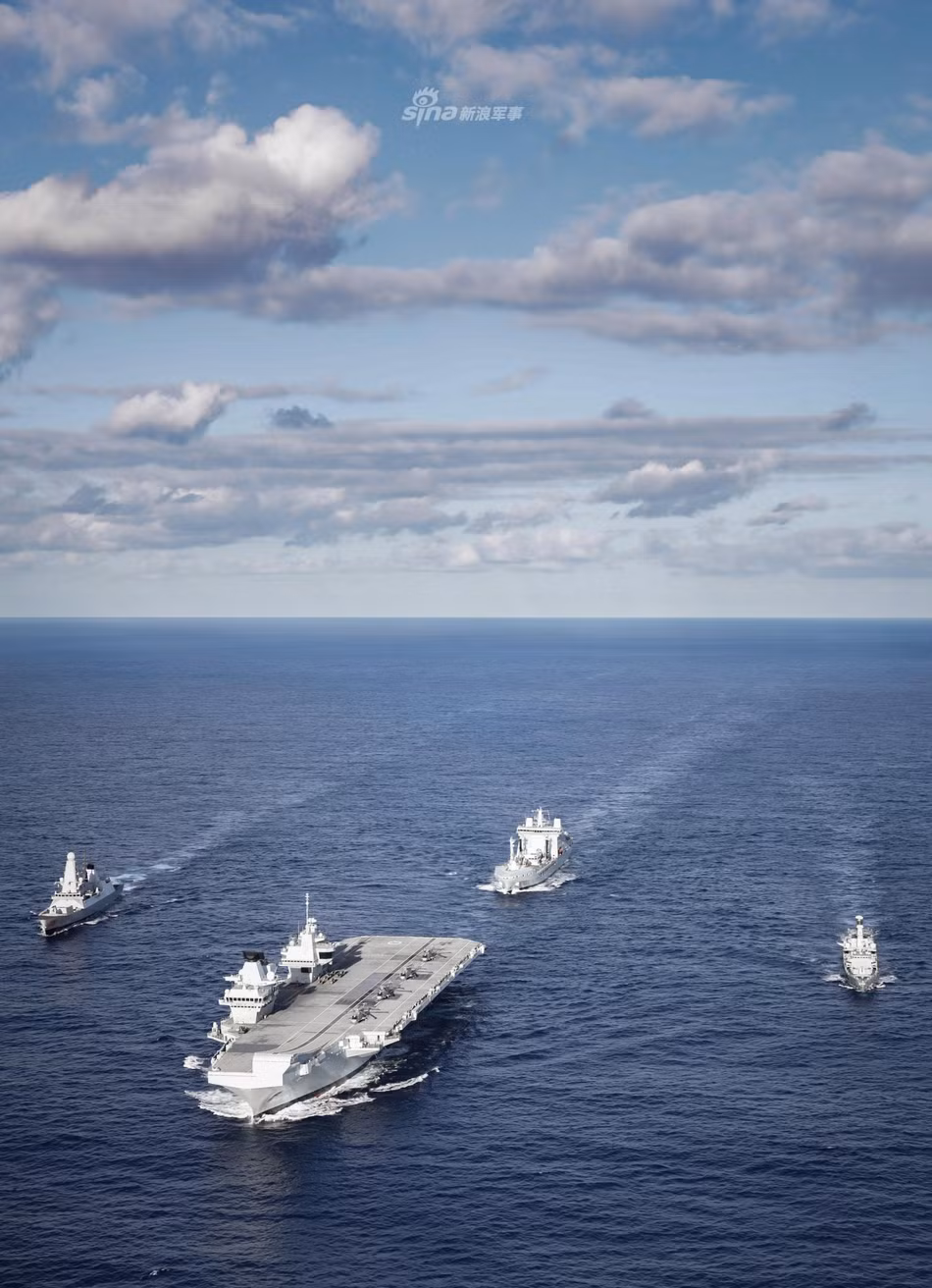 HMS Queen Elizabeth là tàu sân bay đắt nhất lịch sử của Anh. Con tàu này đã được gia nhập biên chế Hải quân Hoàng gia Anh từ năm 2017. HMS Queen Elizabeth cũng là tàu sân bay đầu tiên của Anh được đóng theo lớp hàng không mẫu hạm cùng tên. Nguồn ảnh: Sina.