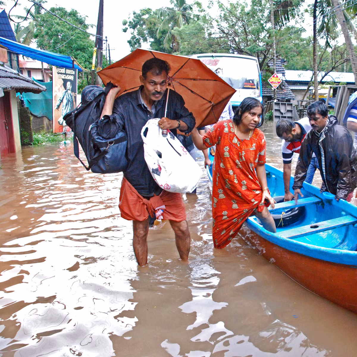 Tháng 8/2018, bang Kerala của Ấn Độ trải qua trận lũ lụt lịch sử tồi tệ nhất trong vòng hơn 100 năm qua, khiến 483 người thiệt mạng và hơn 1 triệu người phải sơ tán.