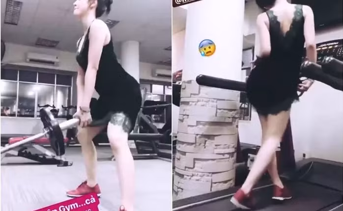 Lý giải cho sự bất thường này, cô nàng nói bản thân cũng muốn về thay đồ lắm, nhưng tất cả là tại HLV Phạm Văn Mách không cho.