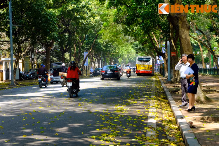 Dường như, nhiều người đi chậm hơn để tận hưởng khoảnh khắc bình yên này.
