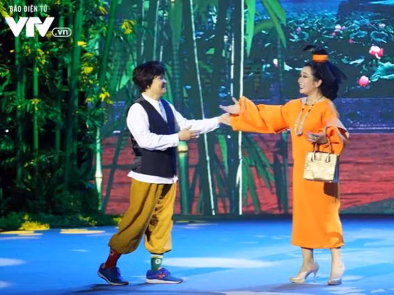 Hình ảnh 2 nghệ sĩ Xuân Hinh và Thanh Thanh Hiền diễn một phân cảnh gây tò mò. Ảnh: VTV
