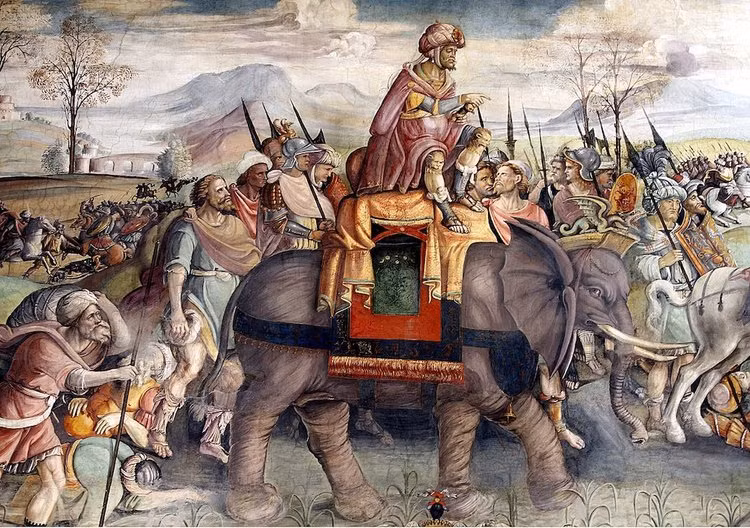 Đứng ở vị trí tiếp theo là Hannibal Barca - một tướng lĩnh quân sự và là nhà chiến thuật người Carthage. Mặc dù vậy nhiều người cho rằng các chiến công của ông phần lớn đều được thêu dệt và mang tính huyền thoại nhiều hơn do ở thời đại của ông, các tài liệu ghi chép không được đầy đủ. Nguồn ảnh: BI.
