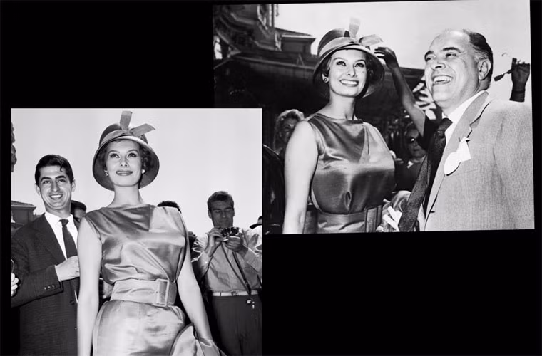 Sophia Loren và chồng, nhà sản xuất phim người Italy, Carlo Ponti tới dự LHP Cannes 1959, năm đó Ponti làm giám khảo LHP. (Ảnh: Getty Images)