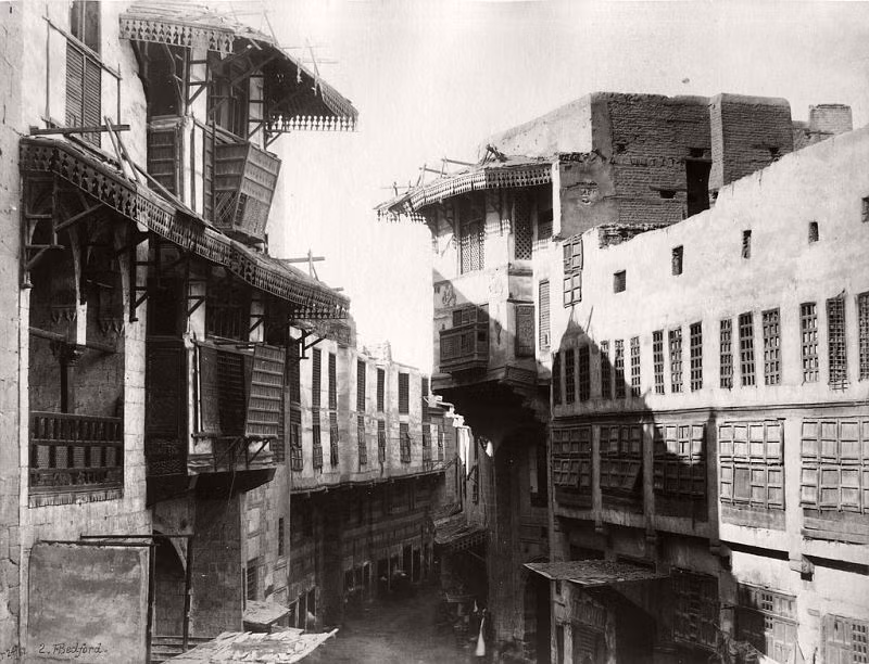 Một con phố ở Cairo trong bức ảnh chụp năm 1862. (Nguồn: VT)