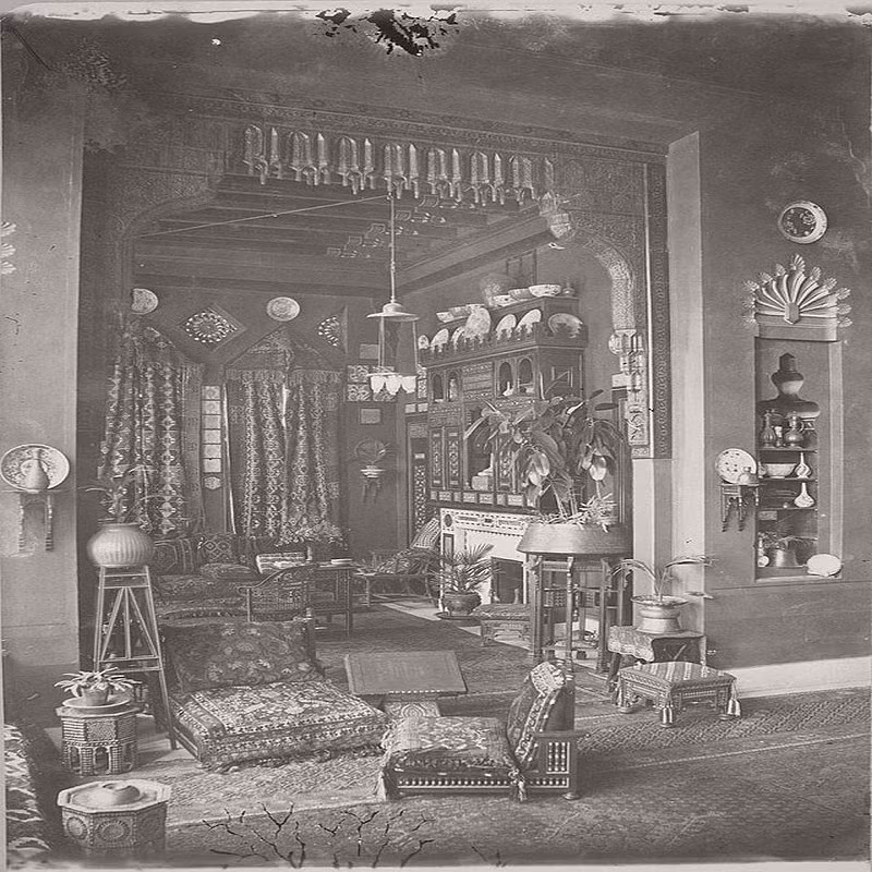 Nội thất trong một ngôi nhà ở thủ đô Cairo. Ảnh chụp vào khoảng những năm 1870. (Nguồn: VT)