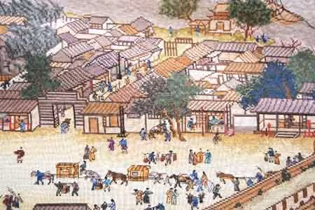 Cuộc sống của người dân ở các thành phố lớn của Trung Quốc có nhiều điểm khác biệt. Người dân ở đây làm nhiều loại công việc như thương nhân, quan lại triều đình và học giả. Nhiều thành phố ở Trung Quốc cổ đại tập trung dân cư lớn lên tới hàng trăm ngàn người.